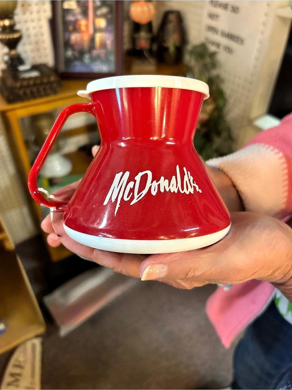 McDonald's Vintage McDonald's Plastic Travel Mug with Lid and Base Vintage